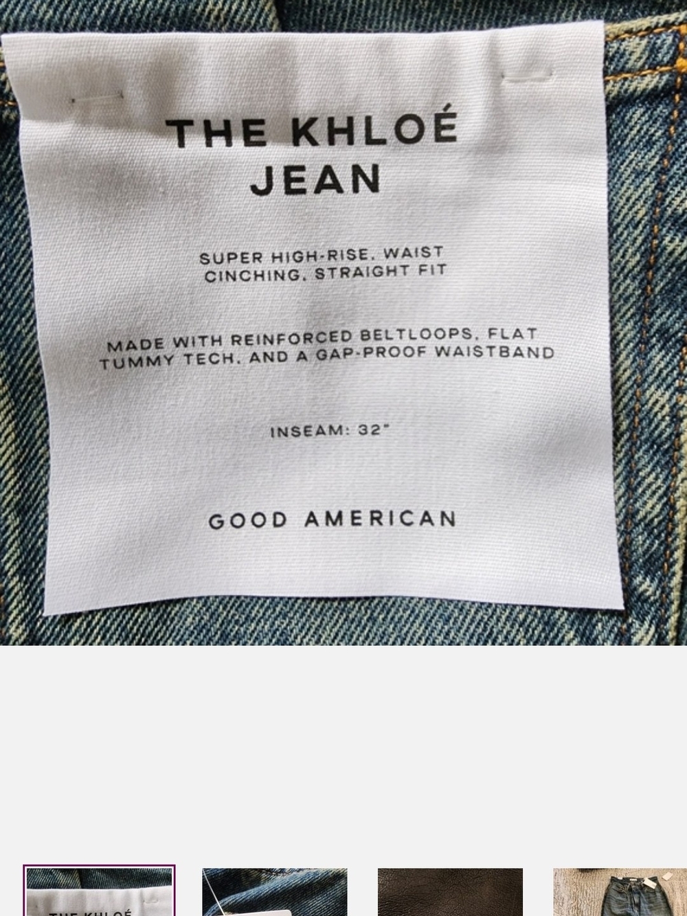 Good American The Khloé Jean - Blue High-Rise Straight Fit
